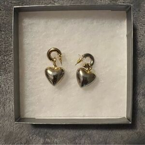 Roxanne Assoulin Heart & Soul Gold Tone Drop Earrings